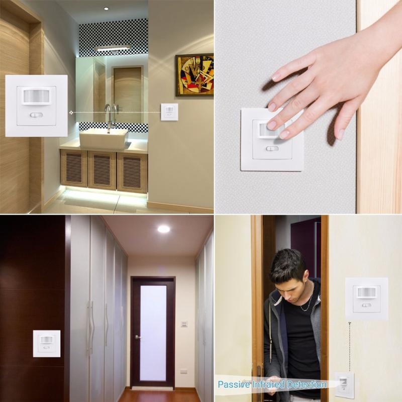 

Motion Sensor Switch Security light Control IR Infrared Movement Induction Detector With Switcher AC110V -220V ON/OFF/PIR