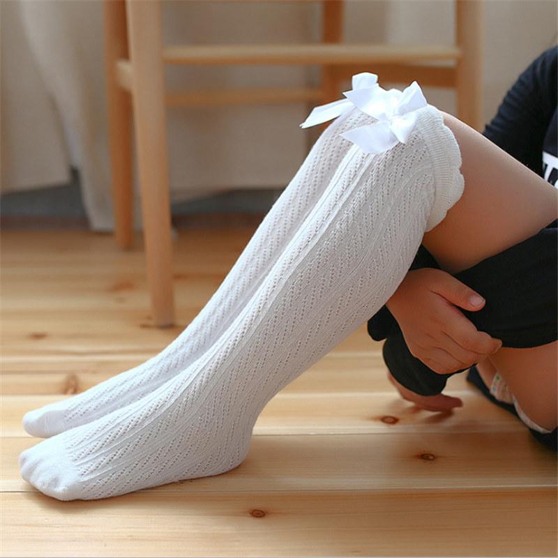 

1 Pair Lolita Socks Girls Japanese Style Pure Color Bow Lovely Cosplay High Quality Spring Autumn Stage Performance Soft Socks