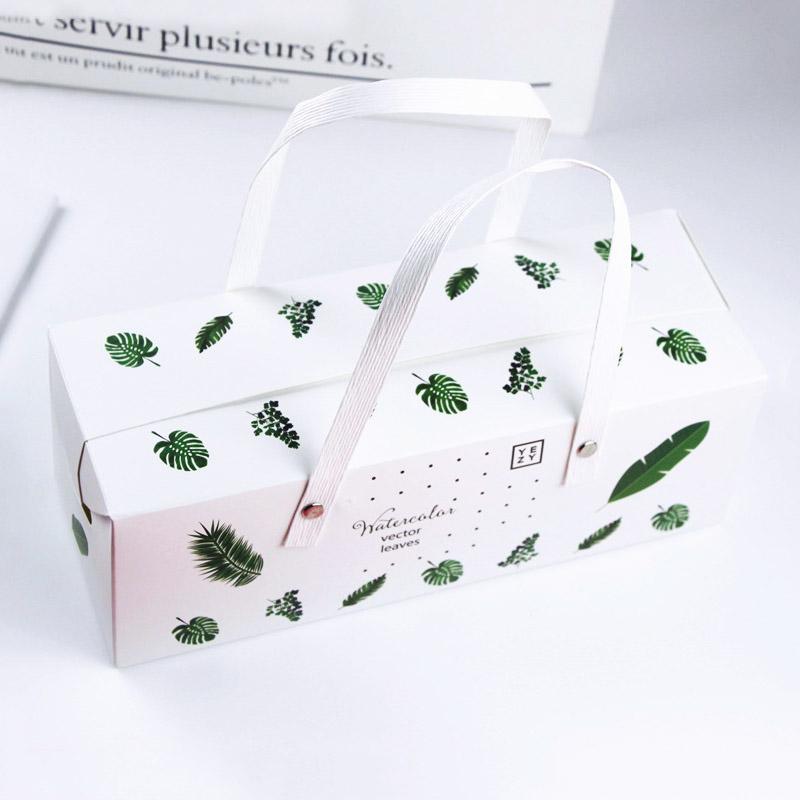 

5Pcs White Paper Box With Handle Wedding Gift Box Muffin Packaging Party Birthday Dessert Baking Package Cookies Cupcake