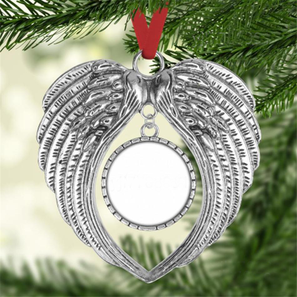 

sublimation blanks christmas ornament decorations angel wings shape blank Add your own image and background NEW YJL323