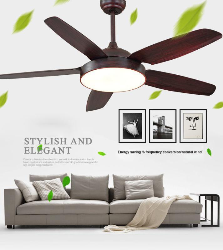

LED Ceiling Fan Light Home Lamp Frequency Conversion Power Saving Led Light with Fan Black Ceiling1