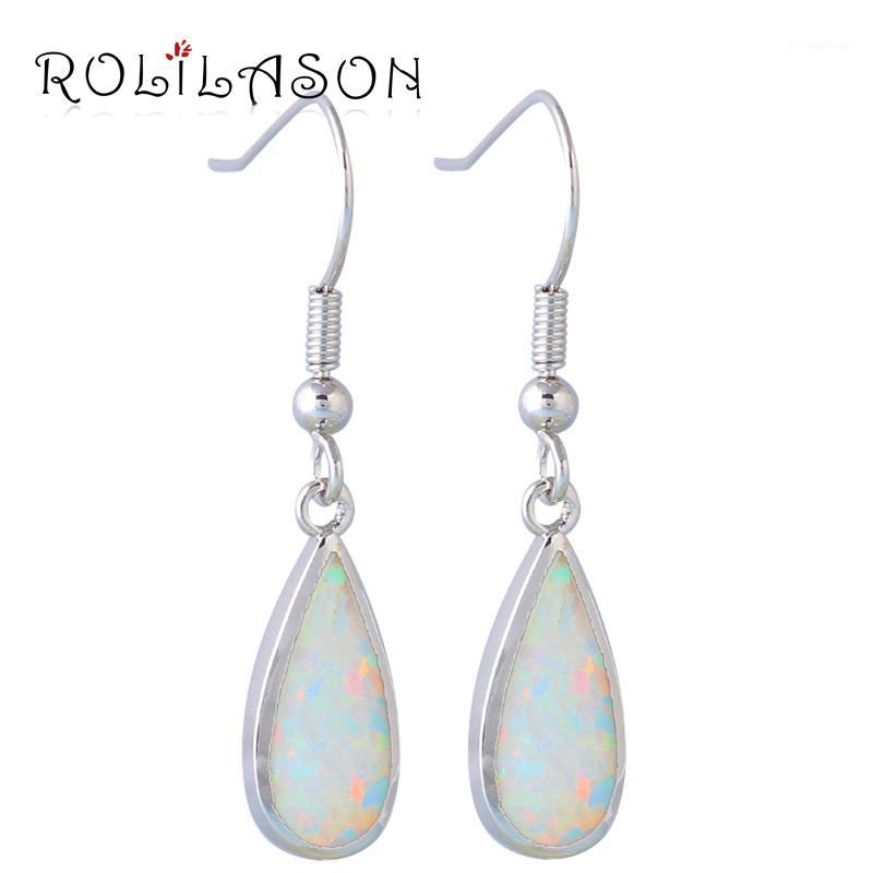 

Charismatic Fashion 2020 New Sterling Silver Overlay White Fire Opal earrings Cute jewelry OE5731