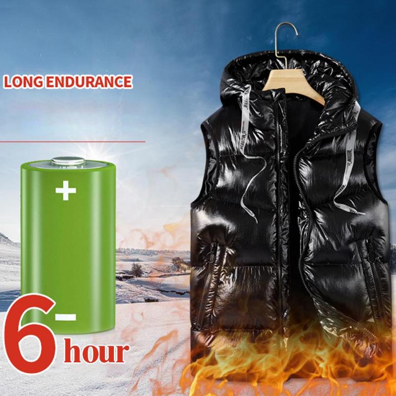 

Electric Heated Vest USB Smart Heating Adjustable Temperature Warm Electric Waistcoat For Skiing Motorcycle Winter For Men Women