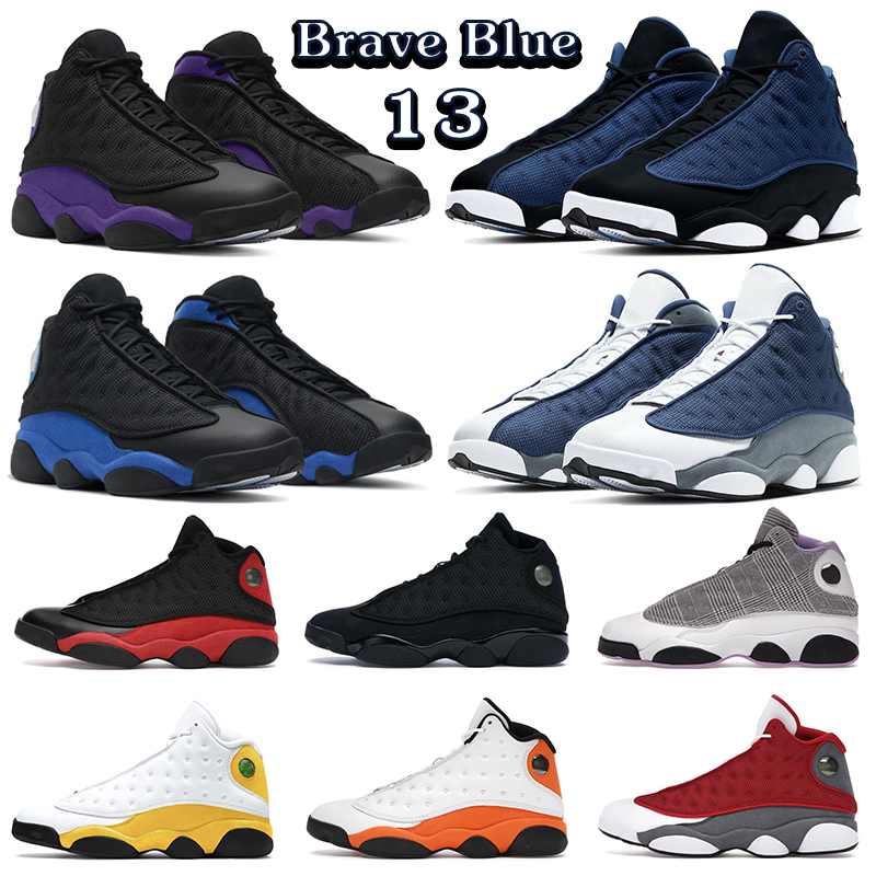 

13s Jumpman Men Basketball Shoes Brave Blue Court Purple Del Sol Obsidian Starfish Hyper Royal Red Flint Black Cat Mens Trainers Outdoor Sports Sneakers, Reverse bred 40-47