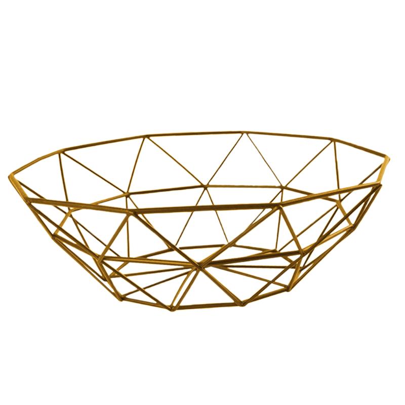 

Iron Mesh Woven Fruit Basket Kitchen Countertop Fruit Bowl Vegetable Decorative Holde