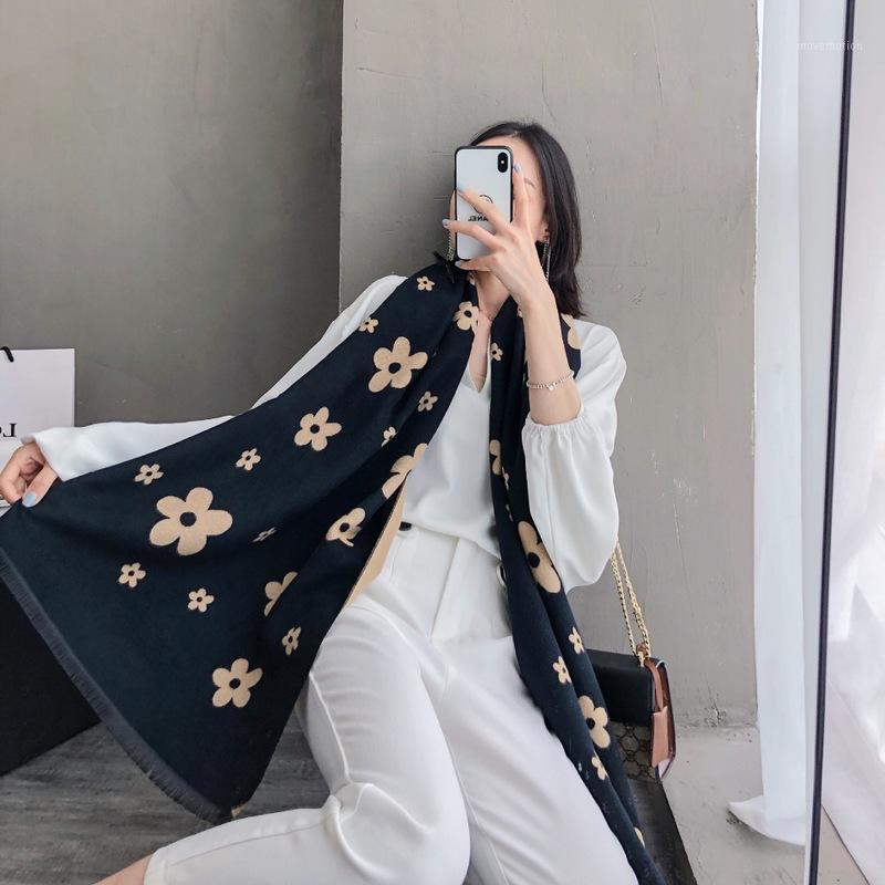 

2020 Women Cashmere Scarf Winter Warm Shawls And Wraps New Lady Print Thick Blanket Neck Scarves Bufanda1