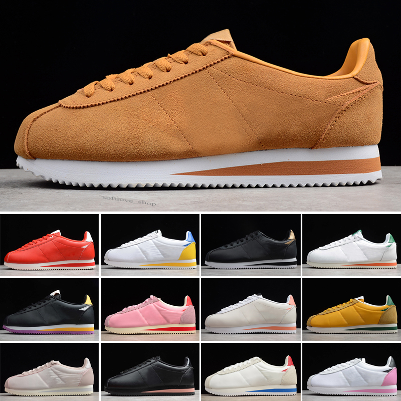 

2022 Classic Cortez Leather White Black Running Shoes Mens Womens Forrest Gump Sneakers size 67-45, Color 3