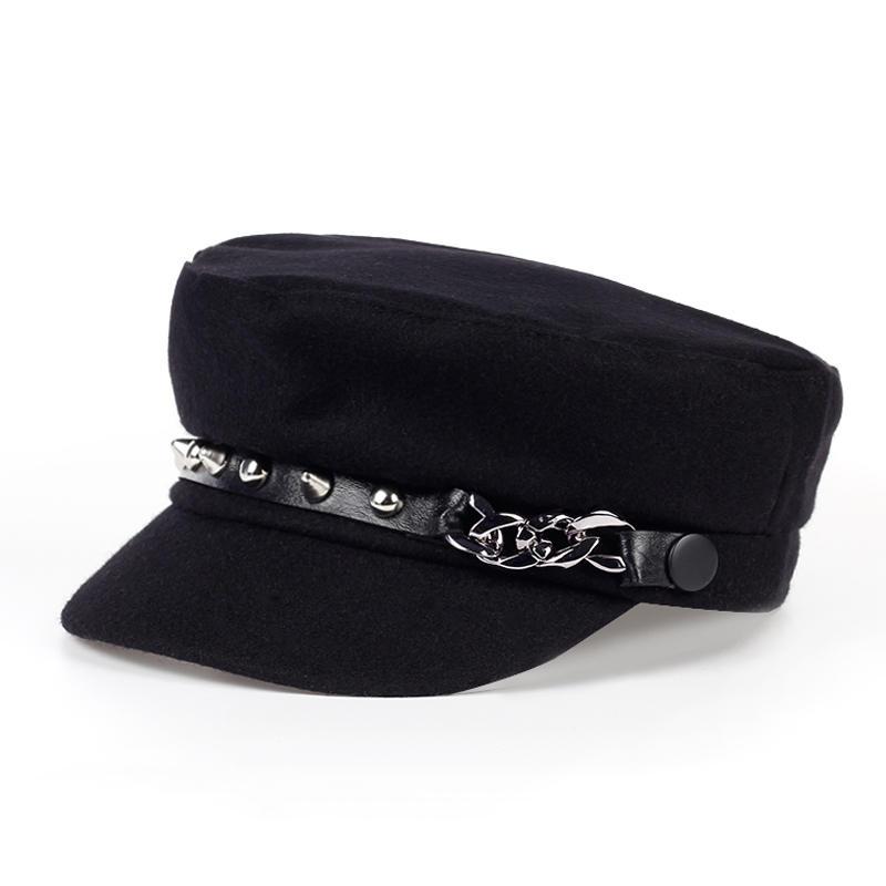 

2020 hot sale Berets Men Women Newsboy Hat Flat Gatsby Tweed Sun Hat Country Beret Baker Cap painter caps Wholesale, Black
