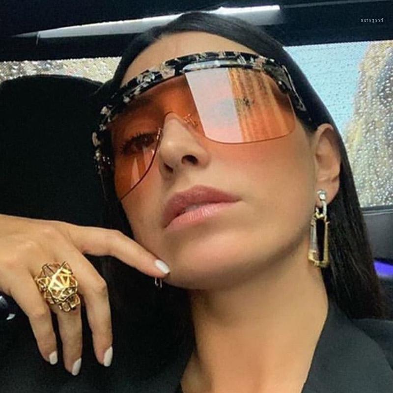 

Sunglasses One Piece Shield Men Women Fashion Brand Designer Sun Glasses Lady Oversized Eyeglasses Winter Goggles Shades Female1