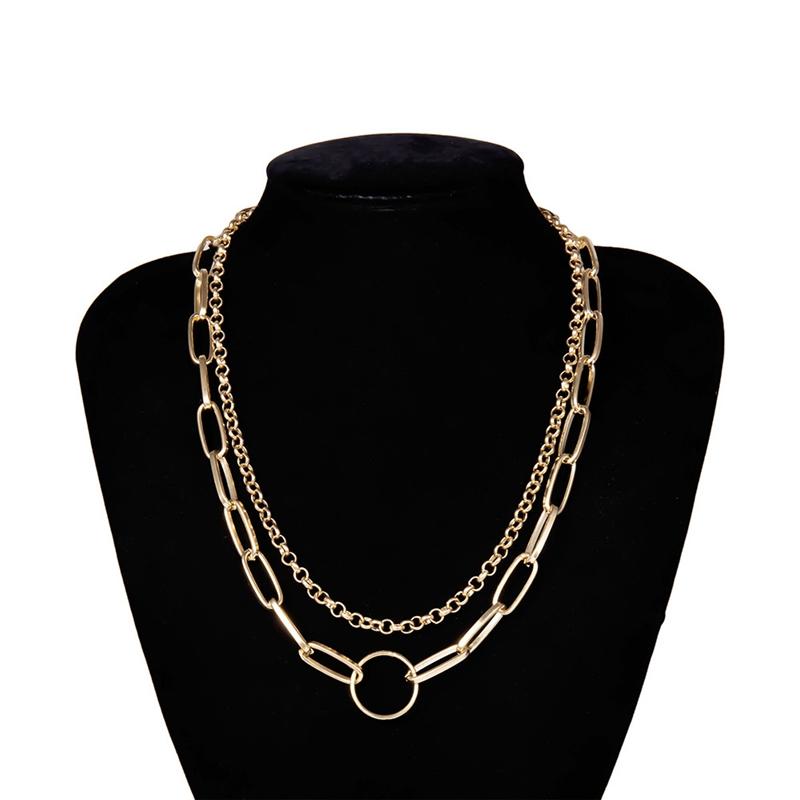 

New Metal Punk Chokers Necklaces For Women Men Simple Short Collar Chain Necklace Gold Color Statement Necklace Fashion Jewelry