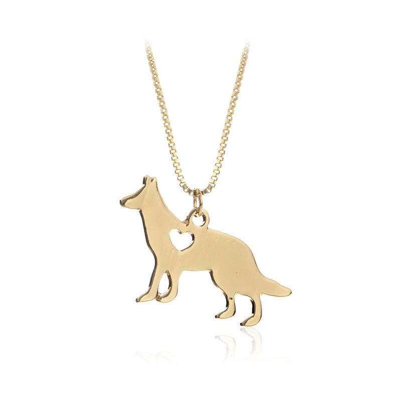 

LOVE German Shepherd Dog Casting Silver color or Gold color Pendant Necklace Jewelry