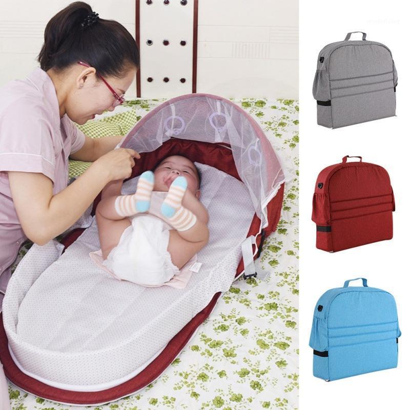

Portable Bassinet For Baby Foldable Baby Bed Travel Sun Protection Mosquito Net Breathable Infant Sleeping Basket With Toys1