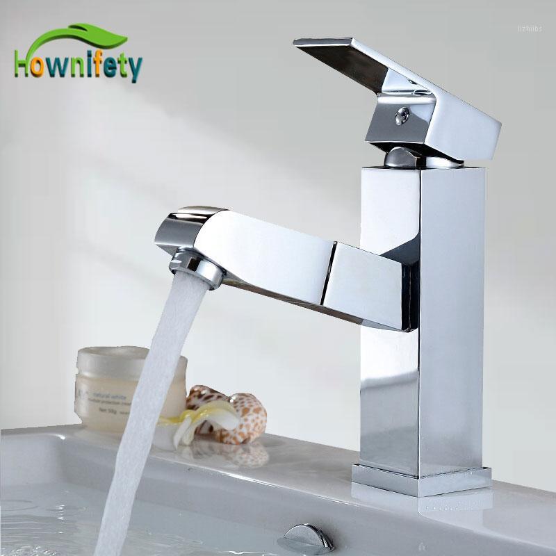 

Chrome Bathroom Basin pull out Faucet Single Handle Single Hole Mixer Tap Deck Mounted Hot And Cold Mixer Tap Sink Brass Faucet1