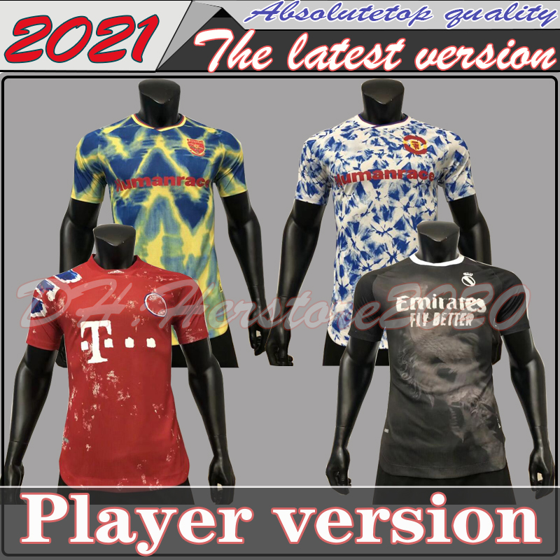 

Thailand Player version 20 21 manchester cavani united UTD HAZARD WILLIAMS HUMANRACE REAL MADRID soccer jerseys special 2020 SHIRTS, Qq