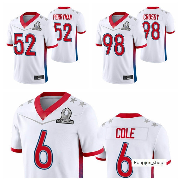 

Las Vegas Men Raider Women Youth 98 Maxx Crosby 52 Denzel Perryman 6 A.J. Cole White Game 2022 AFC Pro Bowl Football Jersey