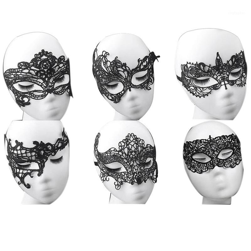 

NEW Women's Black Lace Party Carnival Mask Masquerade Hollow Sexy Fashion Mask 6 Pack1