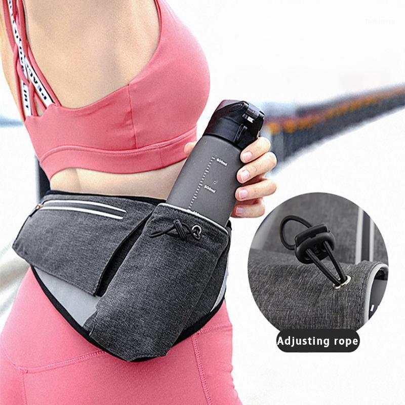 

Men Women Hiking Sport Running Cycling Storage Bottle Holder Waist Bag Waterproof Phone Pocket Fishing Pouch Camping1, Black