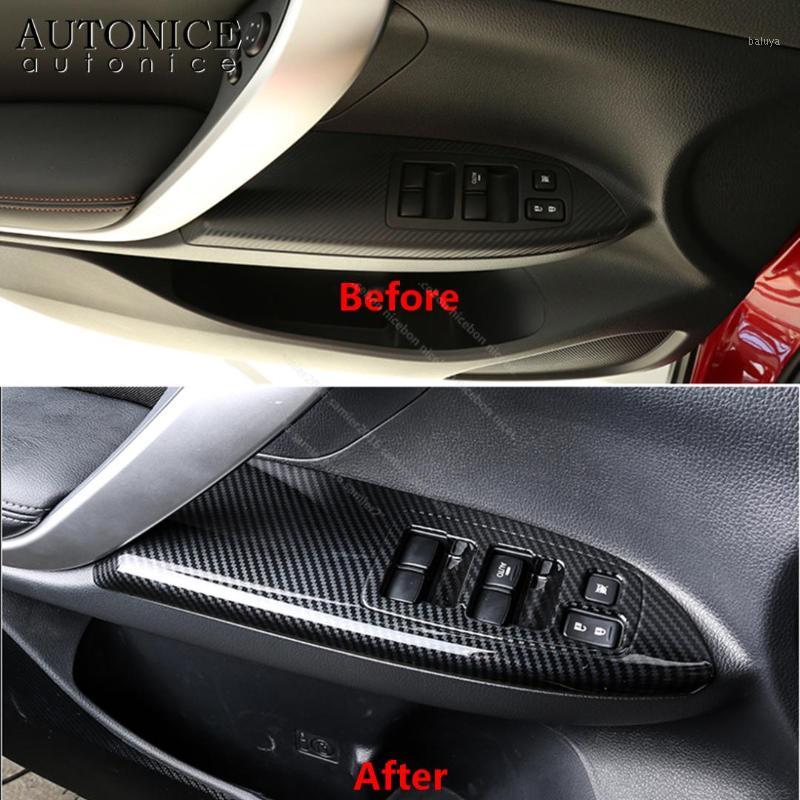 

Carbon Fiber Color Door Window Lift Panel Cover for Mitsubishi Eclipse Cross 2018 2019 Not Suitable for North American Version1