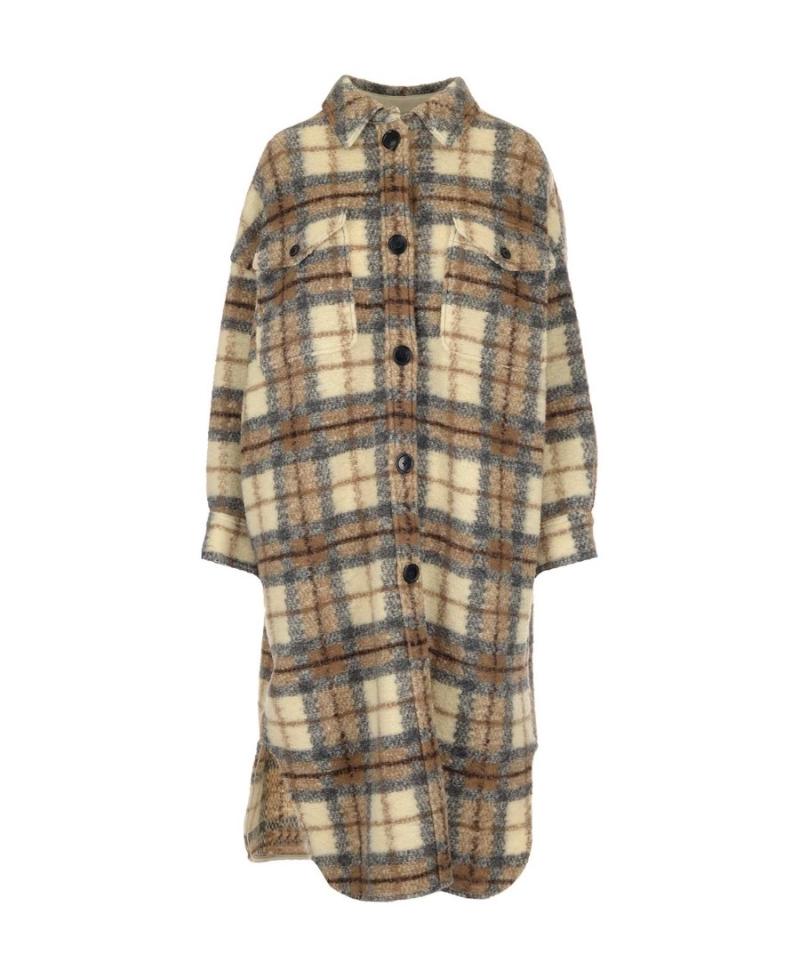 

Women Coat 2020 Autumn and Winter New Colorful Plaid Wool Women' Coat Loose Five Colors, Green