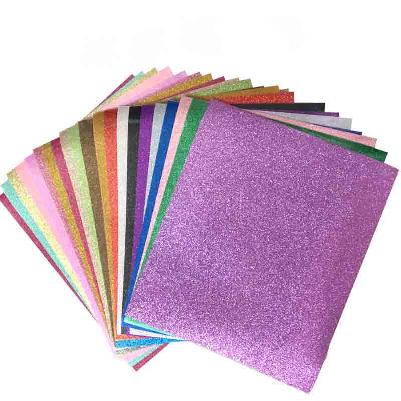 Glitter Heat Transfer Vinyl DIY Heat Press Machine T-shirt Iron On HTV Printing Textiles Cricut Iridescent Craft 25x30.5cm Packaging Paper-image-609213777