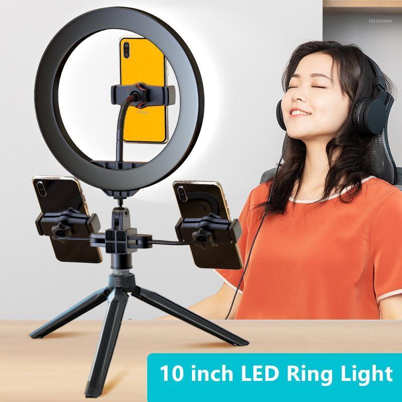 

10inch 26cm Dimmable LED Selfie Ring Light Camera Phone Photography Video Light With Tripod Phone Clip for Makeup Live Streaming1