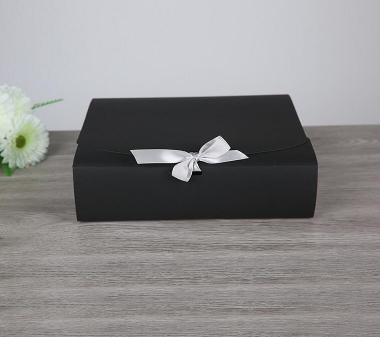 

31*25.5*8cm large brown paper gift box big size kraft cardboard boxes large size white paper box for T shirt 10pcs/lot