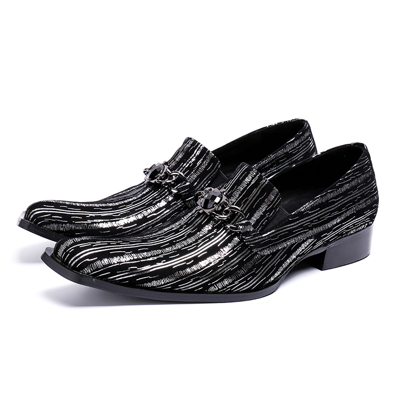 

2020 Spring Resounded New Leather Genuine Oxford for Men with Metal Point Shoes Smoking Chinos Leaps H3y9, The picture