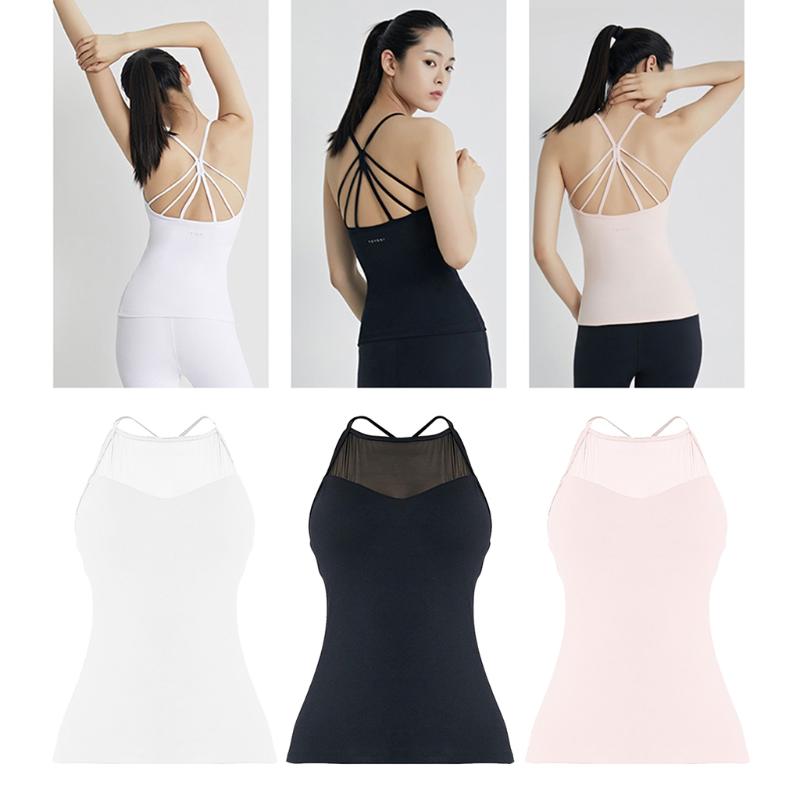 

Women Yoga Tank Tops Sports Quick Dry Shirts Sleeveless Exercise Vest, Black m