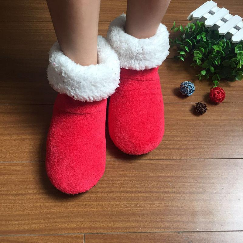 

2020 New Winter Thickened Warm Coral Fleece Non-slip Soft Bottom Floor Boots Men and Women Indoor Plush Socks Cotton Shoes, Khaki