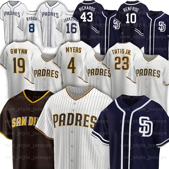 

Custom 23 FERNANDO TATIS JR. Jersey 19 Tony Gwynn 4 Wil Myers 13 Manny Machado 8 Javy Guerra Garrett Richards Hunter Renfro Baseball Jerseys, Blue;black