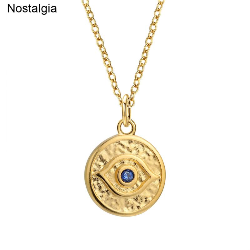 

Nostalgia Evil Eye Necklace Religious Jewelry Good Luck Charms Pendants Gifts Ethnic Collares