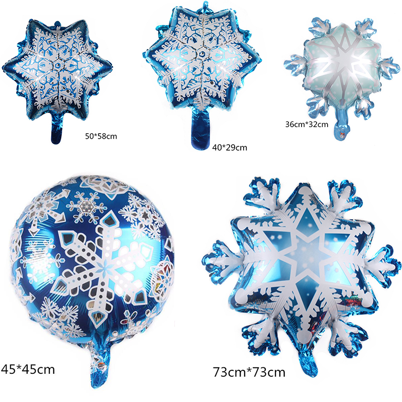 

snowflake aluminum foil balloons christmas winter decoration snow shape balloon party supplies for NEWYEAR