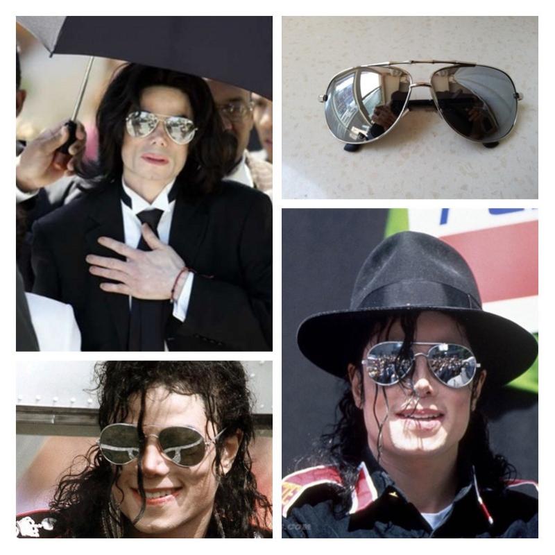 

Classic Michael Jackson Cosplay Props Sliver Black Glasses Street Travel Outdoor Sunscreen Sunglasses