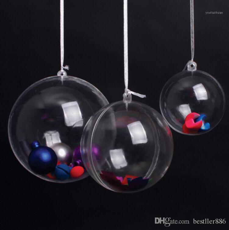 

Christmas Decorations balls openable transparent hanging christmas ball baubles clear plastic Bauble ornaments Gift1