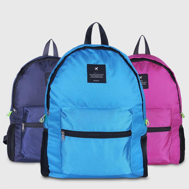 

New high quality Durable Nylon Folding Backpack Unisex Lightweight Outdoor Travel Hiking Backpack Portable Camping Daypack, Rosered