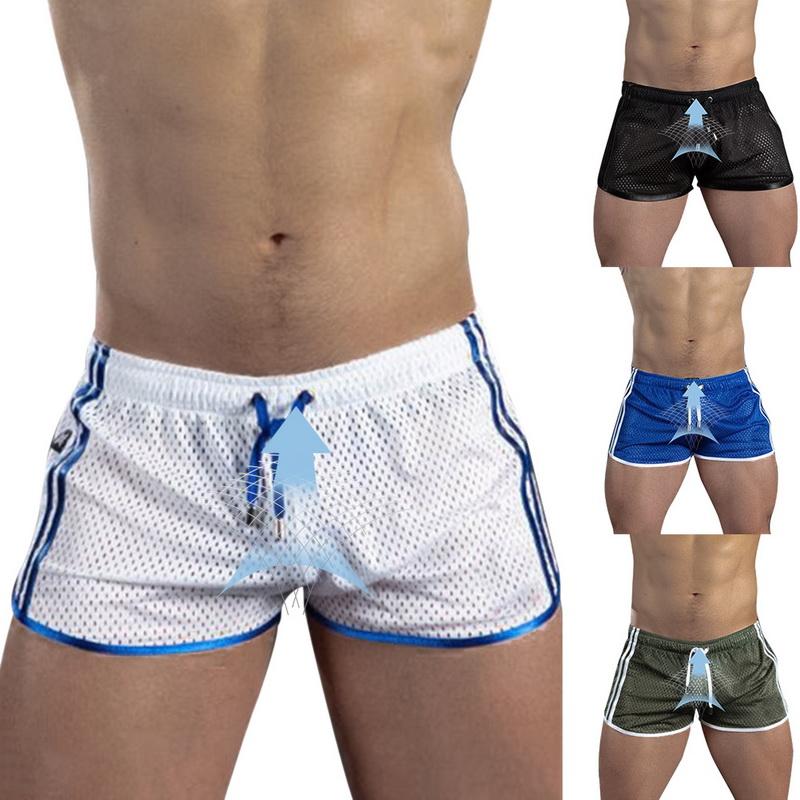 

2020 New Summer Men Shorts Fitness Bodybuilding Shorts Mens Mesh Breathable Quick Drying Fashion Casual Joggers Sportswear Male, Black