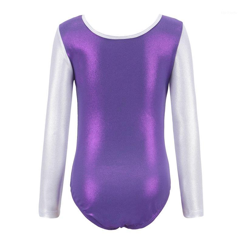 

5-12Y Gymnastics Dancesuit Girls Long Sleeve Dance Leotards Child Striped Costumes Leotards Kids Gymnastic Ballet suits1