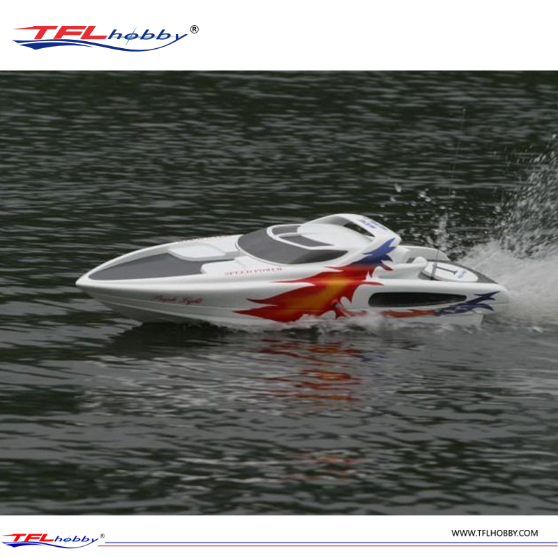 

TFL BG1314 30CC Large White Shark Gasoline RC Yacht Boat, Red