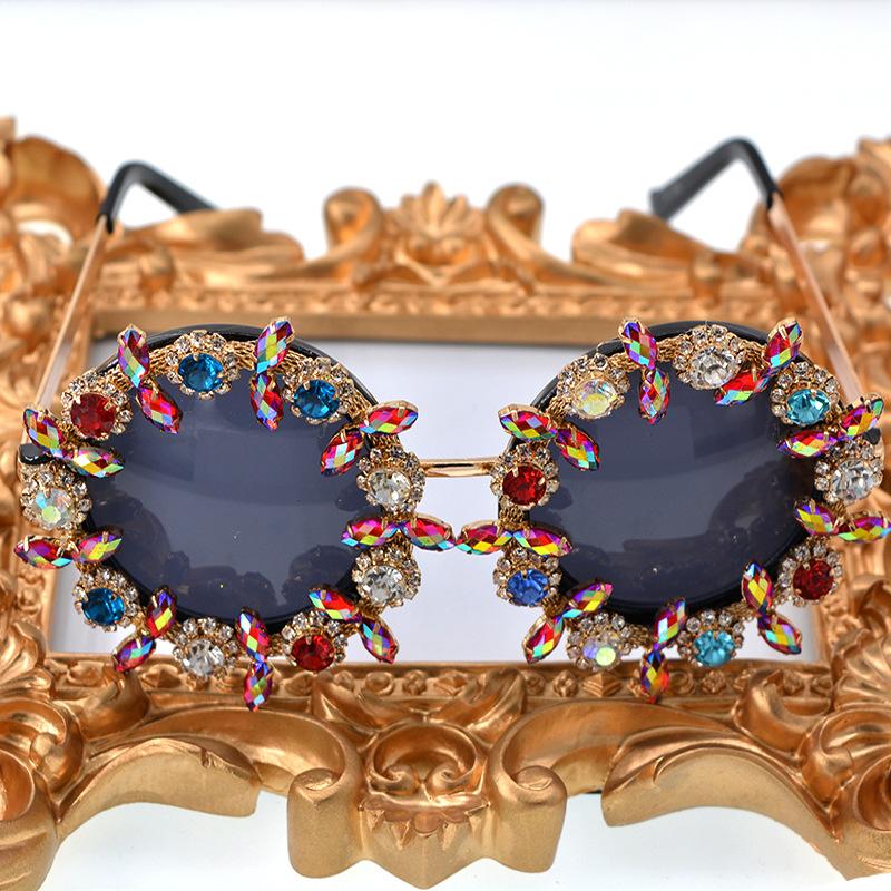 

Sunglasses Crystal Fashion Diamond Round Rhinestones Bling For Women