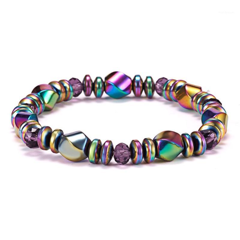 

Rinhoo 1PC Colorful Magnetic Round Beads Stretch Bracelet Fashion Exquisite Accessories Gift For Women And Men Jewelry Gift1