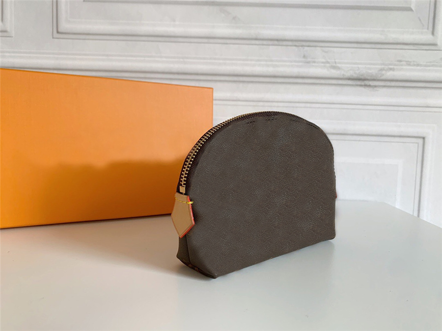 

2021 makeup bag leather cosmetic bags clutch purse travel bag designer handbags print letter, As pics