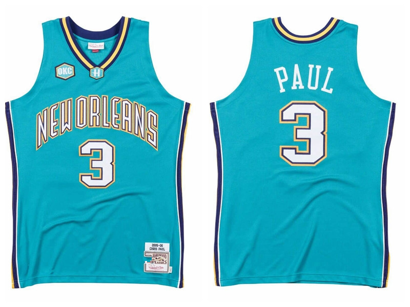 

Men New Orleans Hornets Chris Paul Mitchell Ness Hardwoods Classics Nba 2005-06 Swingman Jersey, Black