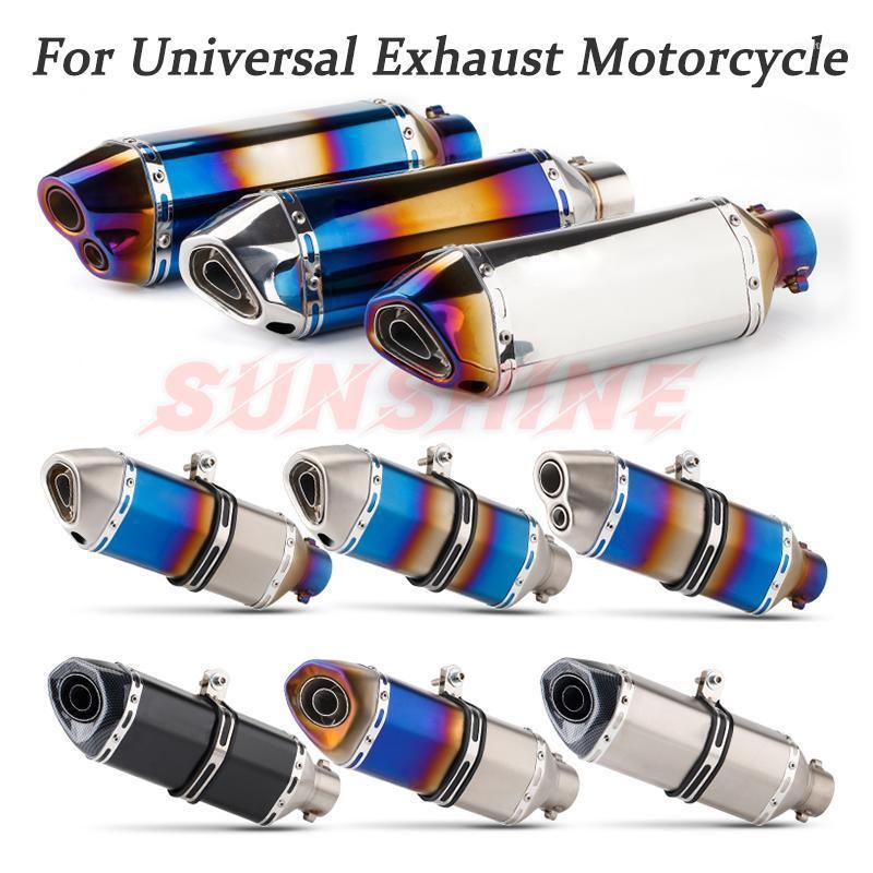 

Motorcycle Exhaust System Universal Escape De Moto Muffler Pitbike Motorcross Modified Pipe For ZX6R GSXR600 Z1000 Z250 Z400 MT09 R3 R61