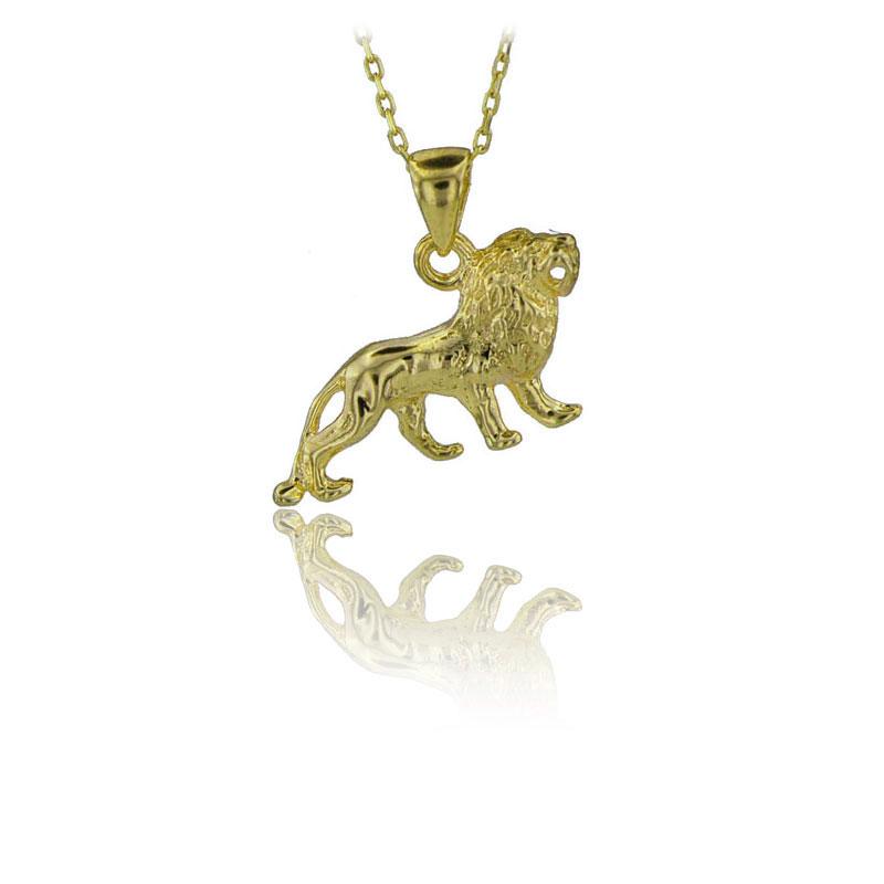 

Lion Necklace 925 Sterling Silver Roaring Lion Necklace