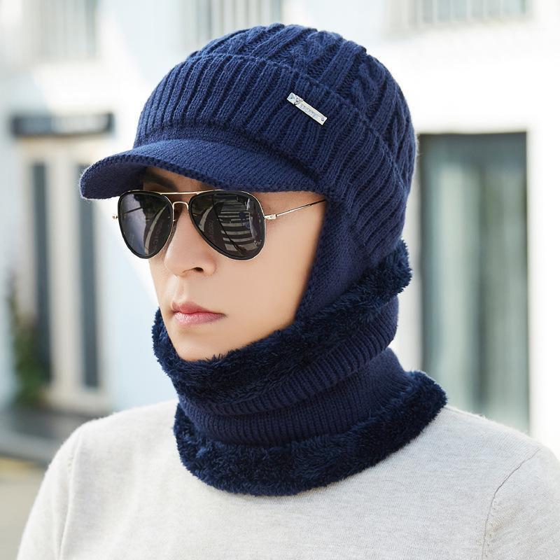 

2020 Autumn Winter Beanie Hat For Men Women Hat Scarf Warm Scarf Set Male Female Set Men Skullies Beanies1