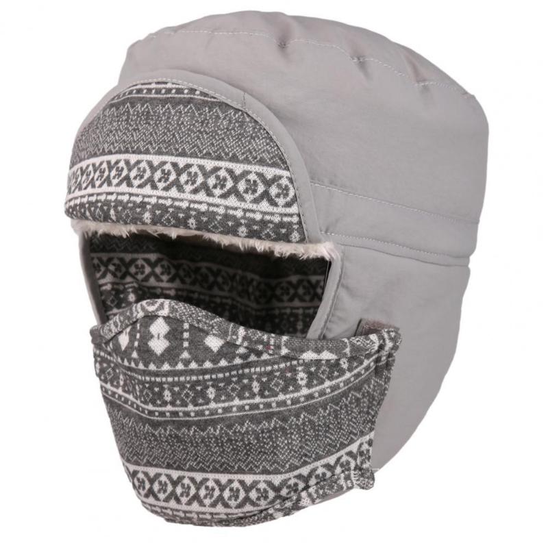 

Unisex Winter Windproof Trapper Hat Warm Trooper Cap with Earflap Face Cover, Red