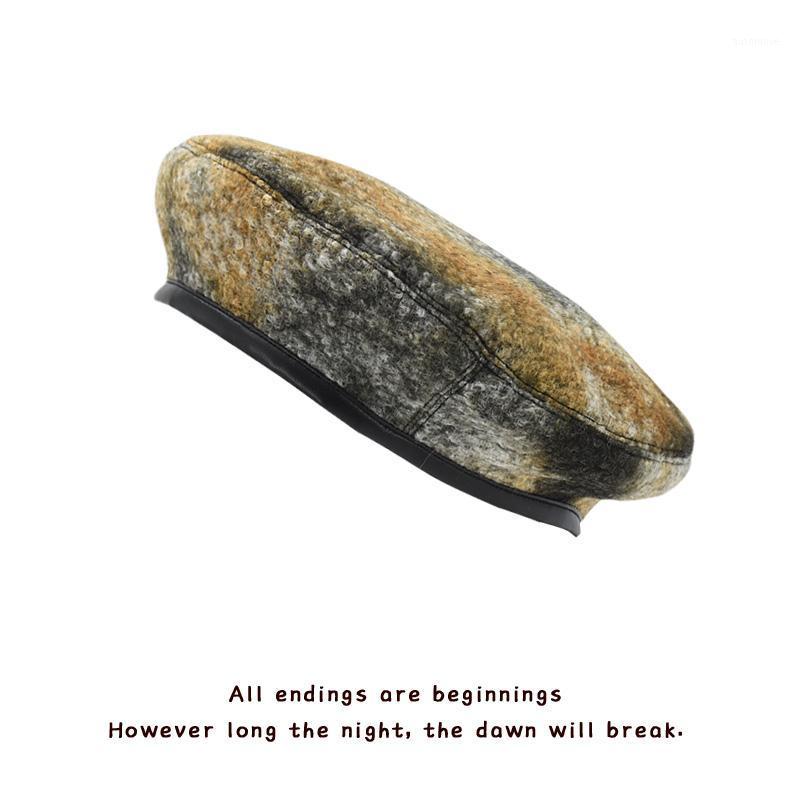 

Fashion Berets Women Hat Tie dye Beanie Hat Lady Artist Painter Cap Autumn Winter Women's Berets Hats Beret Female Winter Cap1