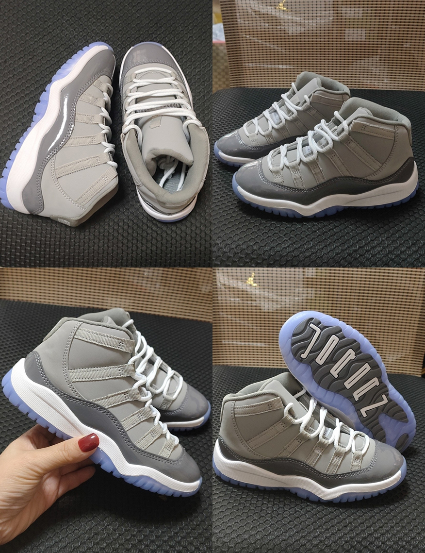 

Jumpman 11 11s Kids Baskeball Shoes For Toddlers Boys Girls Children Outdoor 3 3s 4 4s Sports Sneakers Cool Grey Space Jam Concord Bred TD PS GS Trainers Size 28-35, As picture 1
