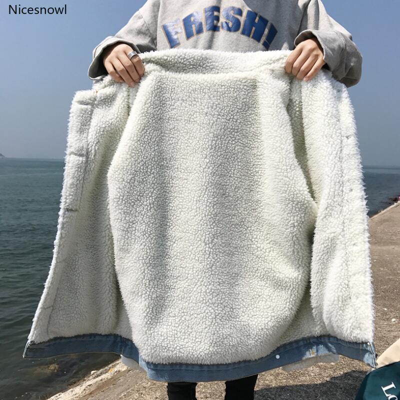 

2020 New Women outerwear autumn winter clothing fashion warm woolen blends coat and jackets Slim female elegant denim wool coat, Thin light blue