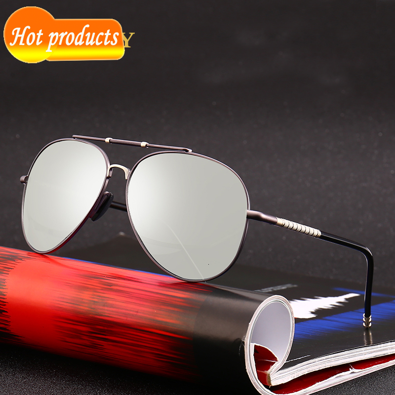 

2021 New Brown Metal Frame Polarized Sunglasses Uv400 Vintage Glasses for Men with Box Ryvn